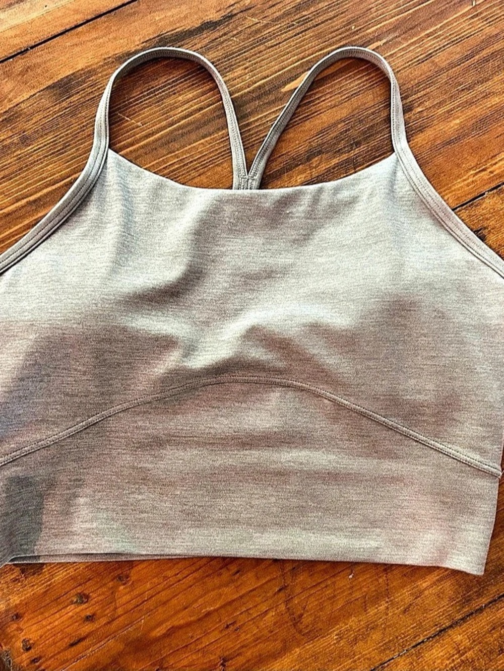 stori. Brand Gray Crop Sports Bra Tank Top Size 6